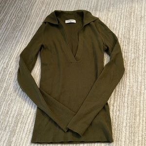 Aritzia Babaton Leyster sweater fen green